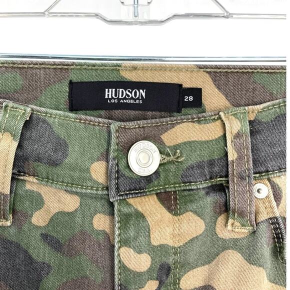 Hudson Barbara High Waist Camo Raw Hem Ankle Skinny Jeans Mammoth Size 28 NWT - Picture 3 of 8